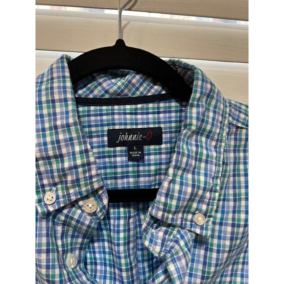 Johnnie-O Linen Blend Long Sleeve Button Up Shirt - Size L - Picture 3 of 5
